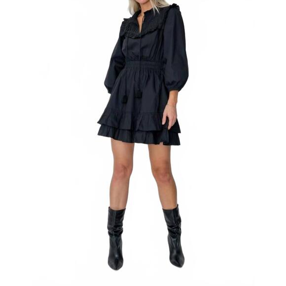NEW WEST OF corrine mini dress in black